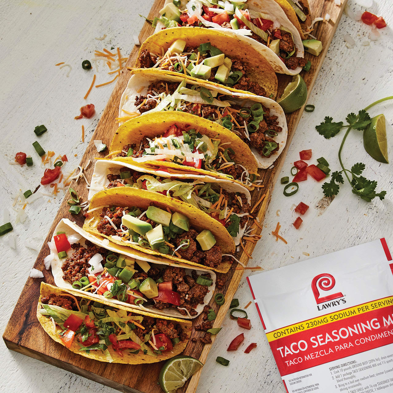 Lawry's  Taco Seasoning Mix, 9 oz - One 9 Ounce Packet of Taco Seasoning Mix, Best for Chicken, Beef, Fish, Pork or Plant-Based Tacos