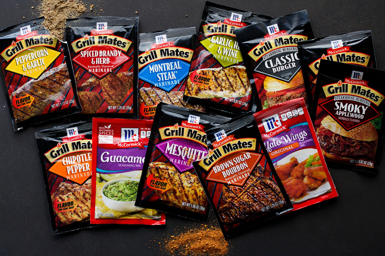 McCormick Grill Mates Garlic, Herb & Wine Marinade Mix, 0.87 oz (Pack of 12)