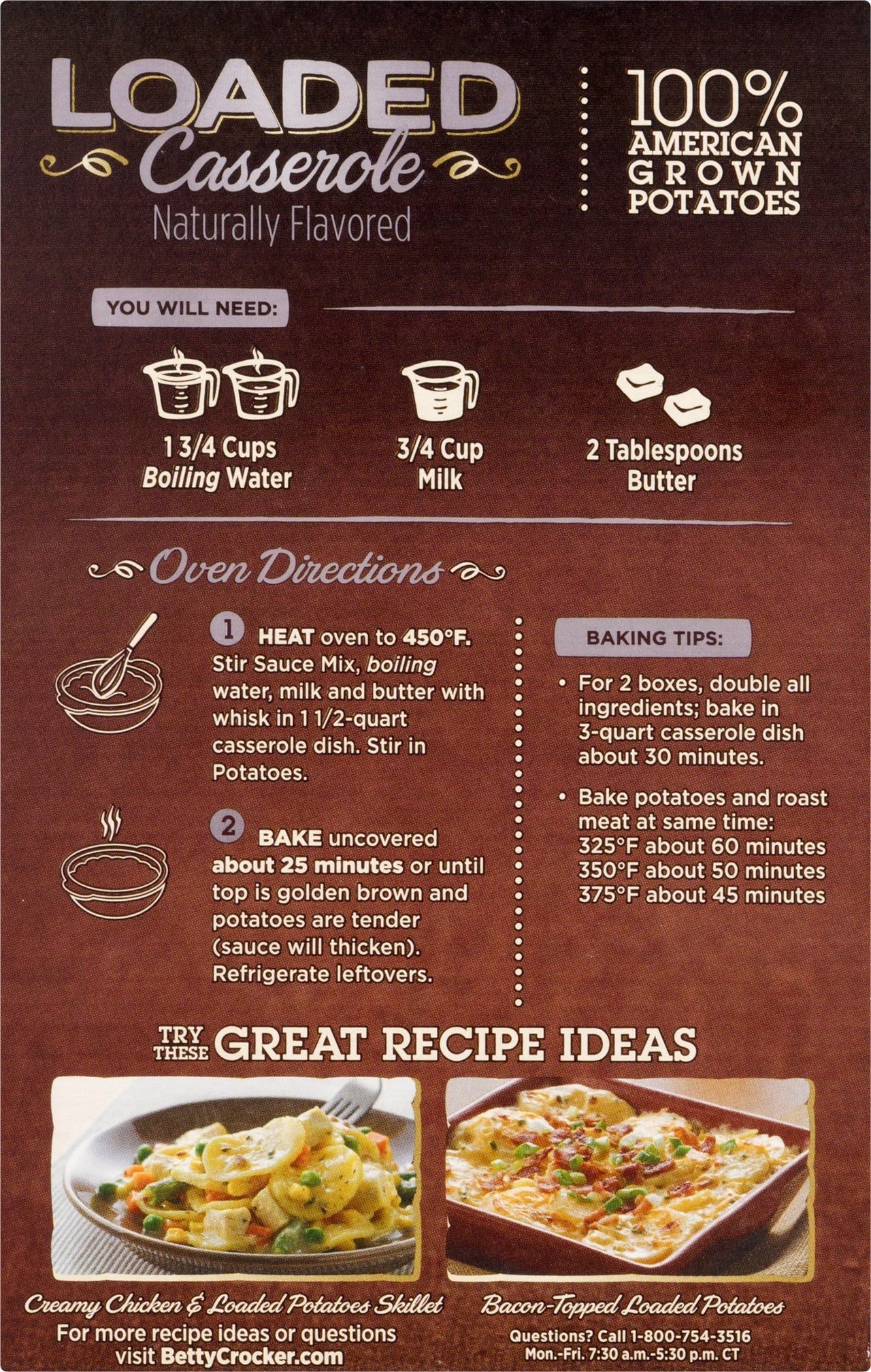 Betty Crocker Loaded Casserole Potatoes, 4.5 oz