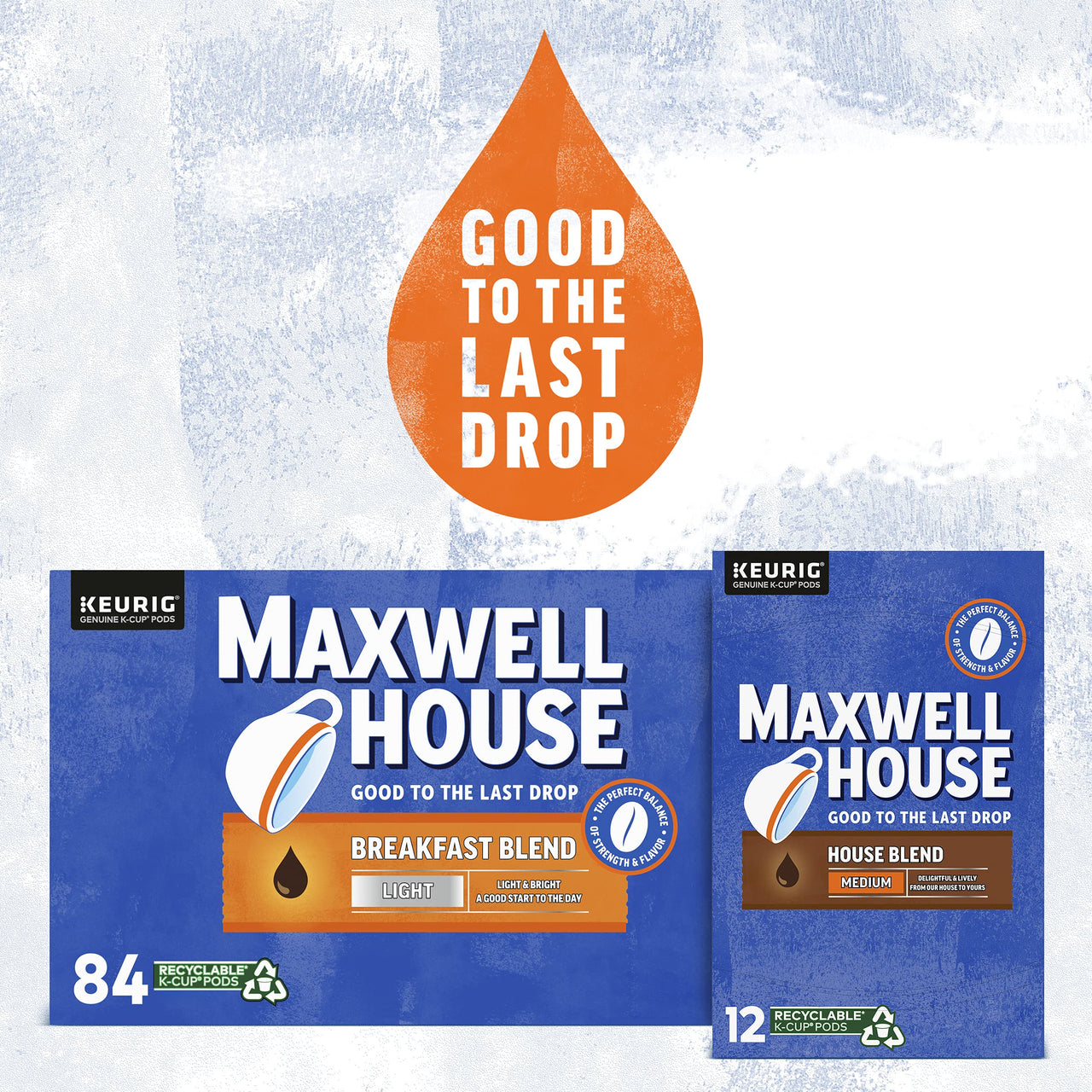Maxwell House House Blend Medium Roast K-Cup Coffee Pods (12 Pods)