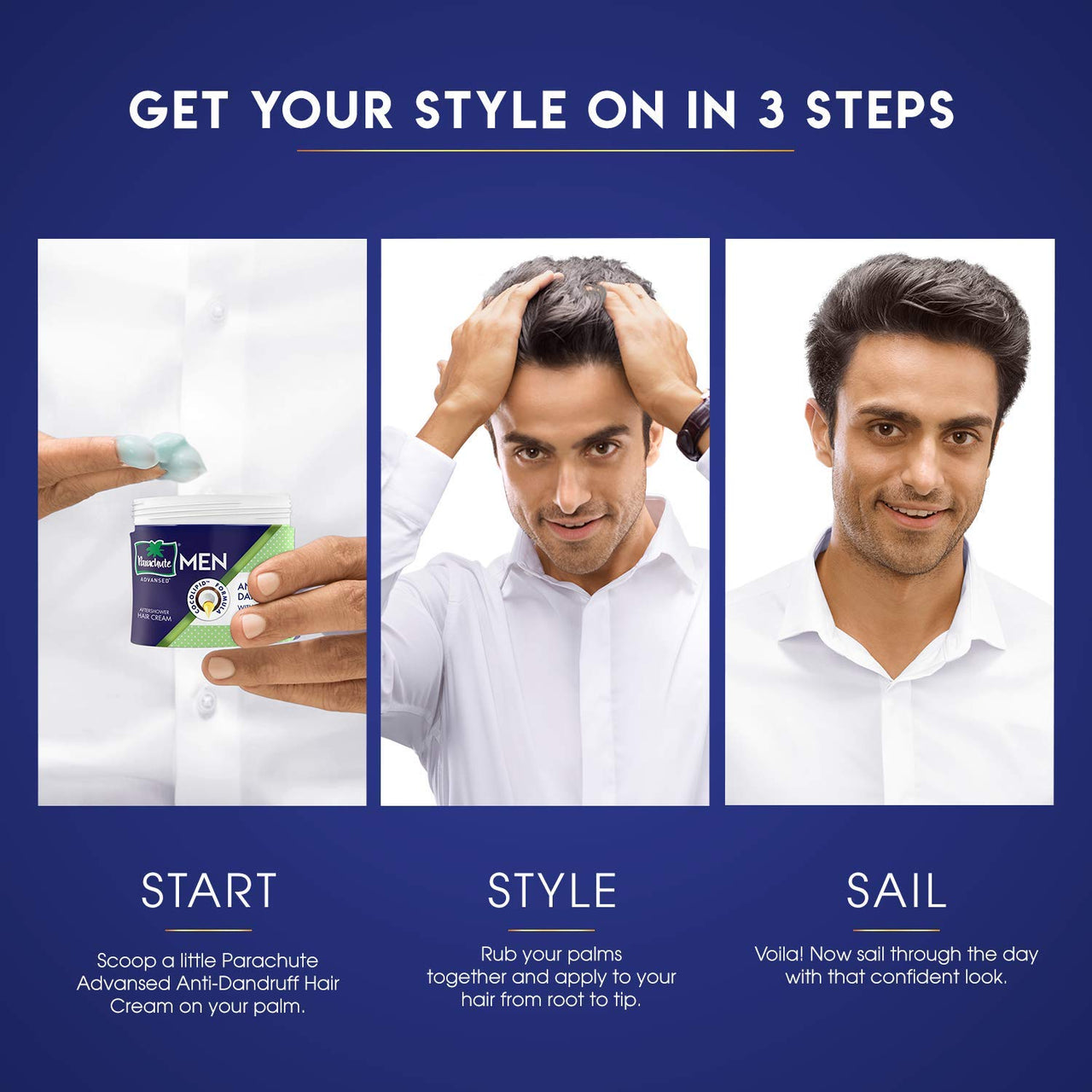 Parachute Advansed Men Hair Cream, Anti-Dandruff, 100 gm