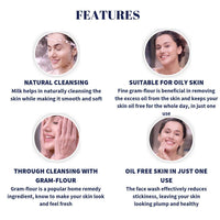 NIVEA Face Wash, Milk Delights Fine Gramflour(Oily Skin), 100ml