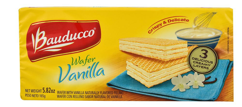 Bauducco Wafer Cookies Vanilla 5.82 oz Pack of 3