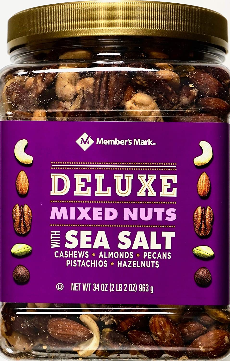 Deluxe Mixed Nuts With Sea Salt, 34 Ounces
