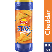 Lay's  Stax Cheddar Flavored Potato Chips, 5.5 oz Canister