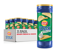 Lay's  Stax Potato Crisps, Sour Cream and Onion, 5.5 Ounce (Pack of 11)