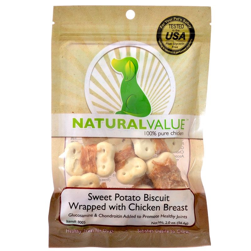 Loving Pets Nature's  Choice Sweet Potato Biscuit Wrapped with Chicken Breast