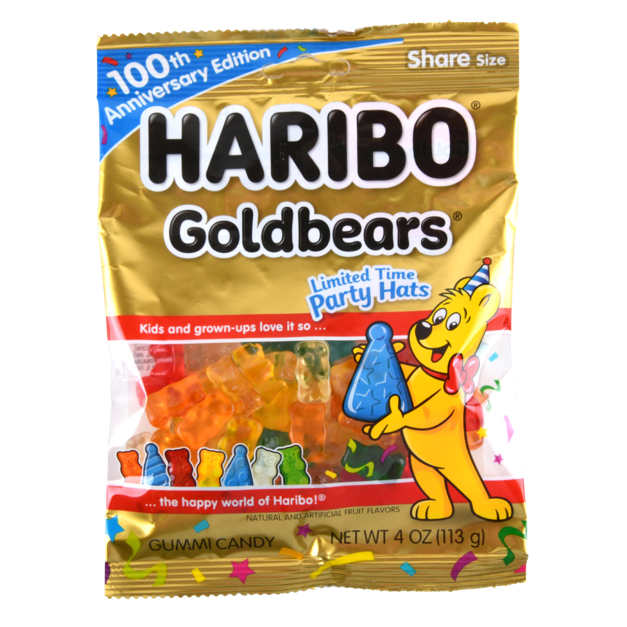 Haribo Gold Bears Assorted Flavor Gummy Candy 4 oz. Bag (1 Pack)