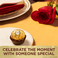 Ferrero Rocher Premium Gourmet Milk Chocolate Hazelnut, Individually Wrapped Candy for Gifting, Luxury Chocolate Gift for Valentine's  Day, 10.5 oz, 24 Count