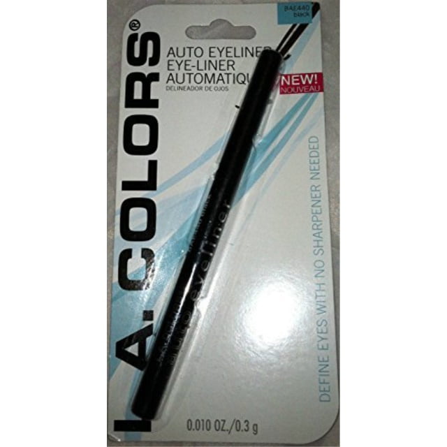 auto eyeliner black - long wear shapes & defines eyes, 0.009 oz,(l.a. colors)