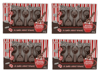 Chocolate Peppermint Stirring Spoon - Edible Hot Chocolate Spoons,  Traditional Christmas Candies for Hot Chocolate or Coffee Christmas Holiday Stocking Stuffer 3oz 5ct- 4 Box Total of 20 Spoons